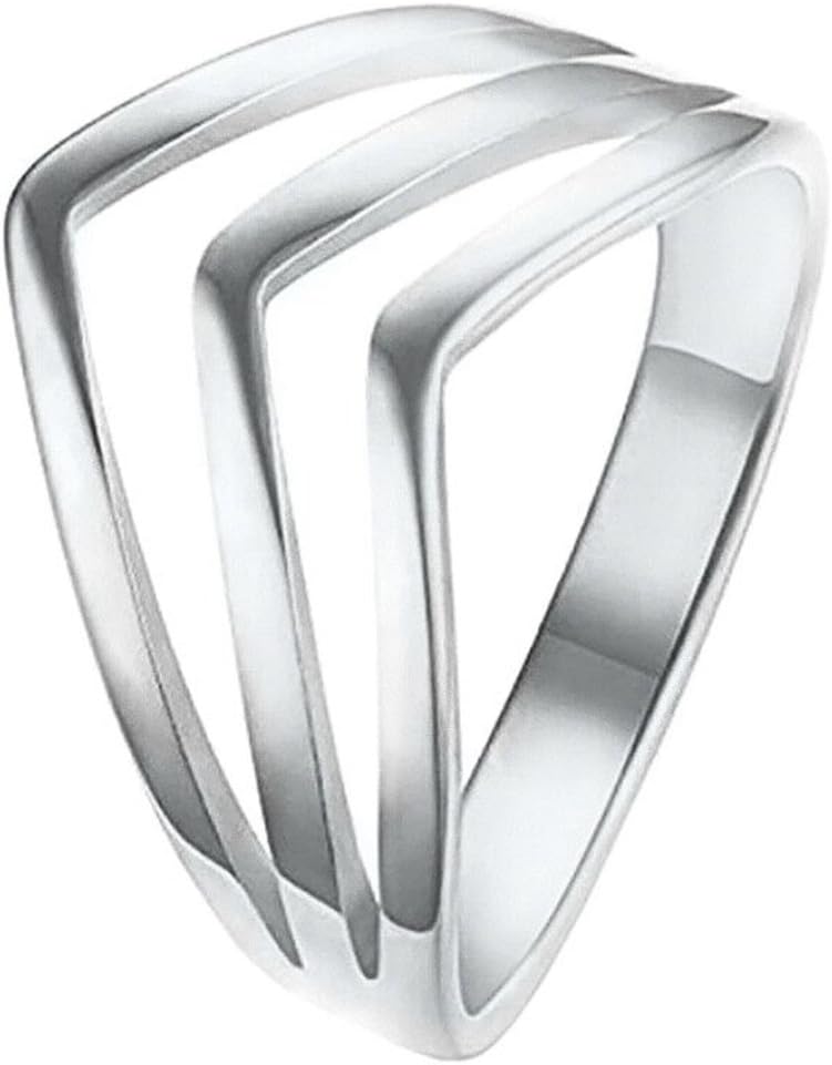 Jude Jewelers 316L Stainless Steel Statement Pointed Chevron Ring