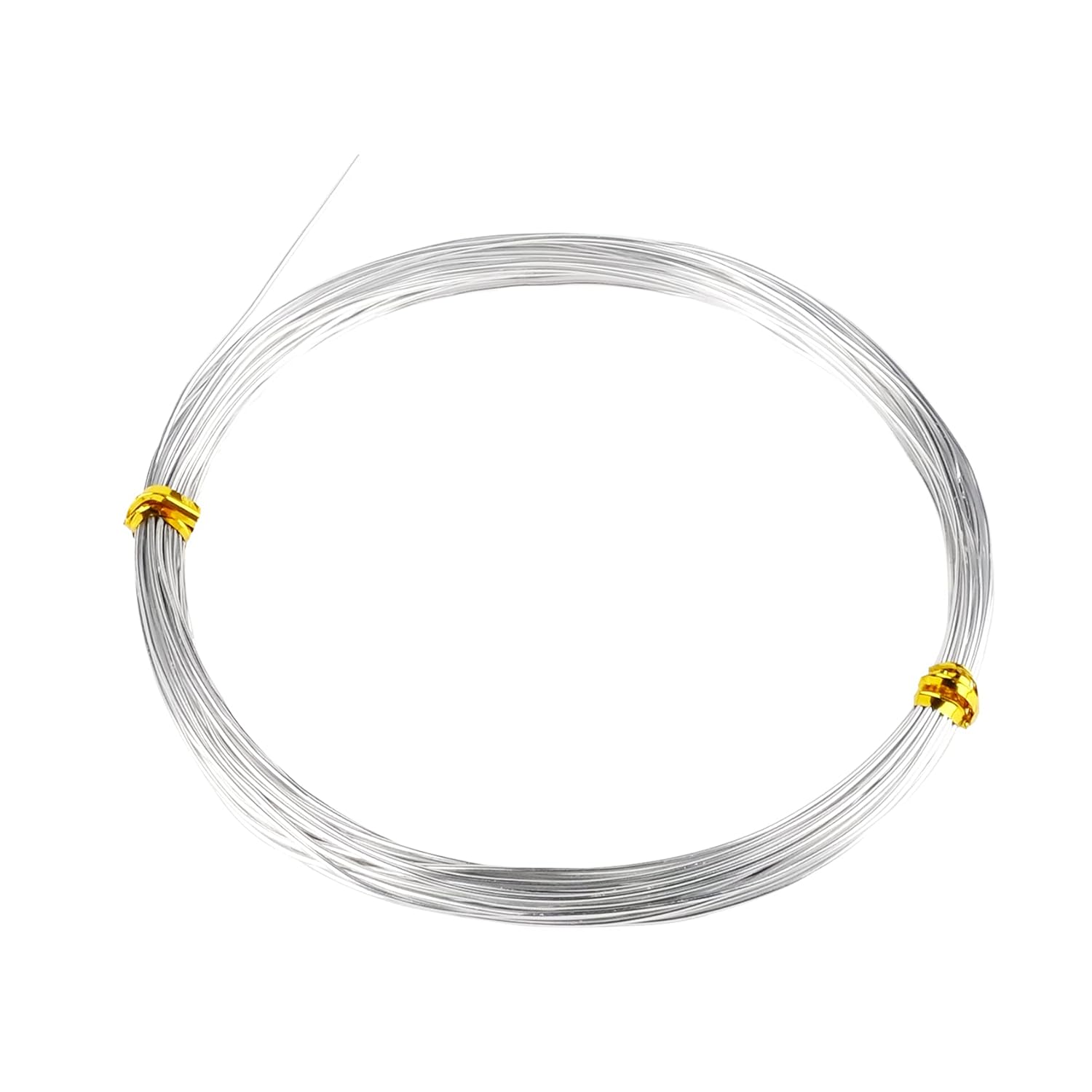 Craft Wire 1mm 10m Anodized Silver Aluminum Wire for Bead Making Art Craft DIY Embellishment Decoration Florist Supplies (Silver)