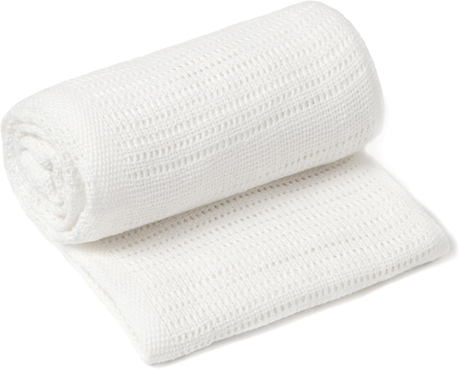 Clair de Lune Soft Cotton Cellular Baby Pram Blanket 90 x 70 cm (White)