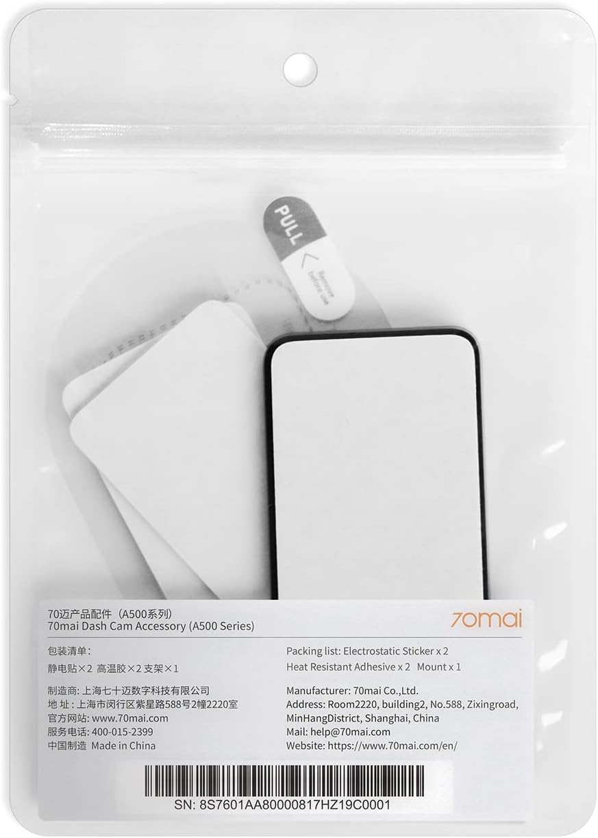 70mai Dash Cam Accessory, Accessories for Car Camera, Replaceable Dash Cam Components for Dash cam A410, A500S, A510