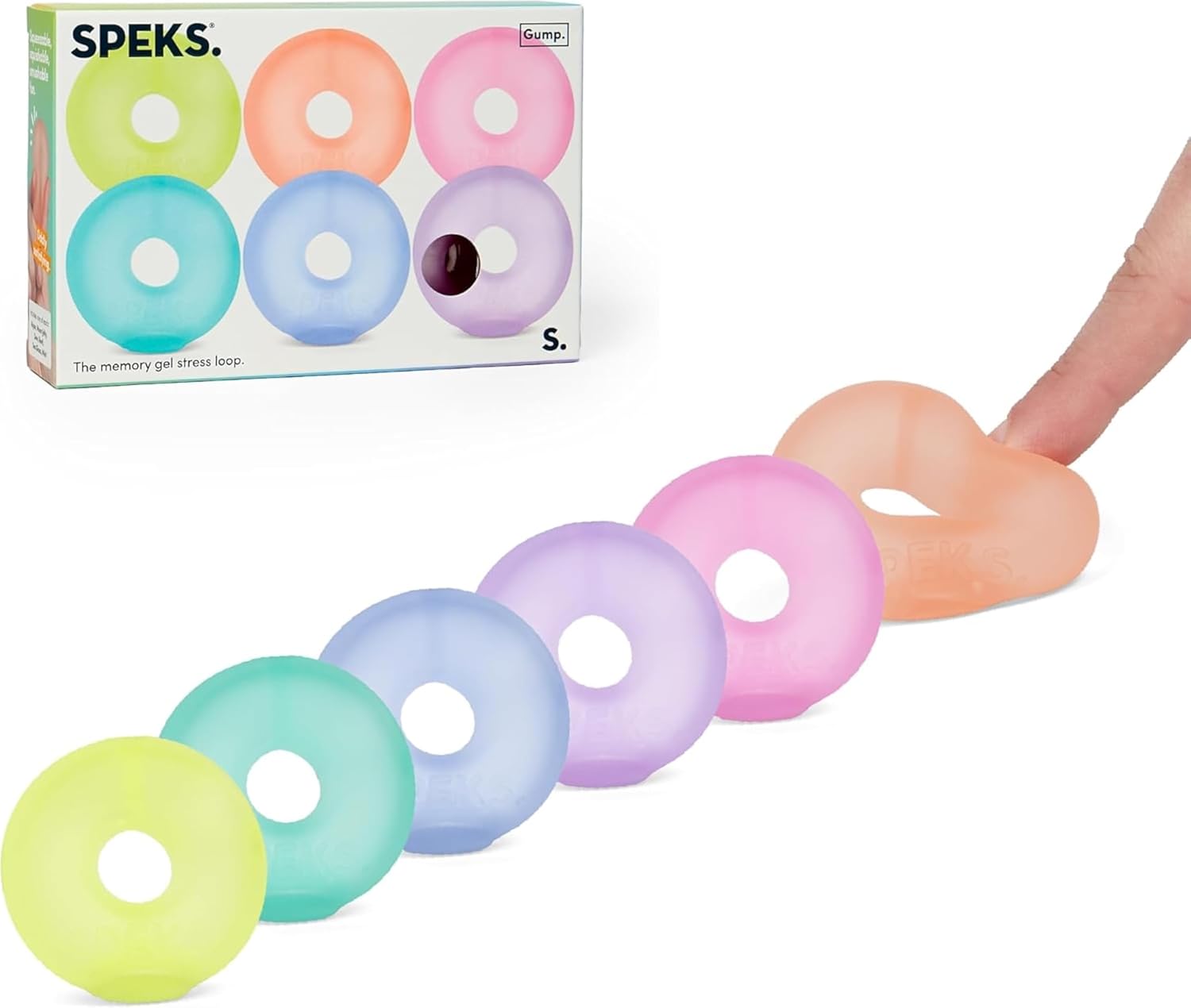 Speks Gump Mini Loop Squishy Stress Balls, Silent Sensory Tool for Focus