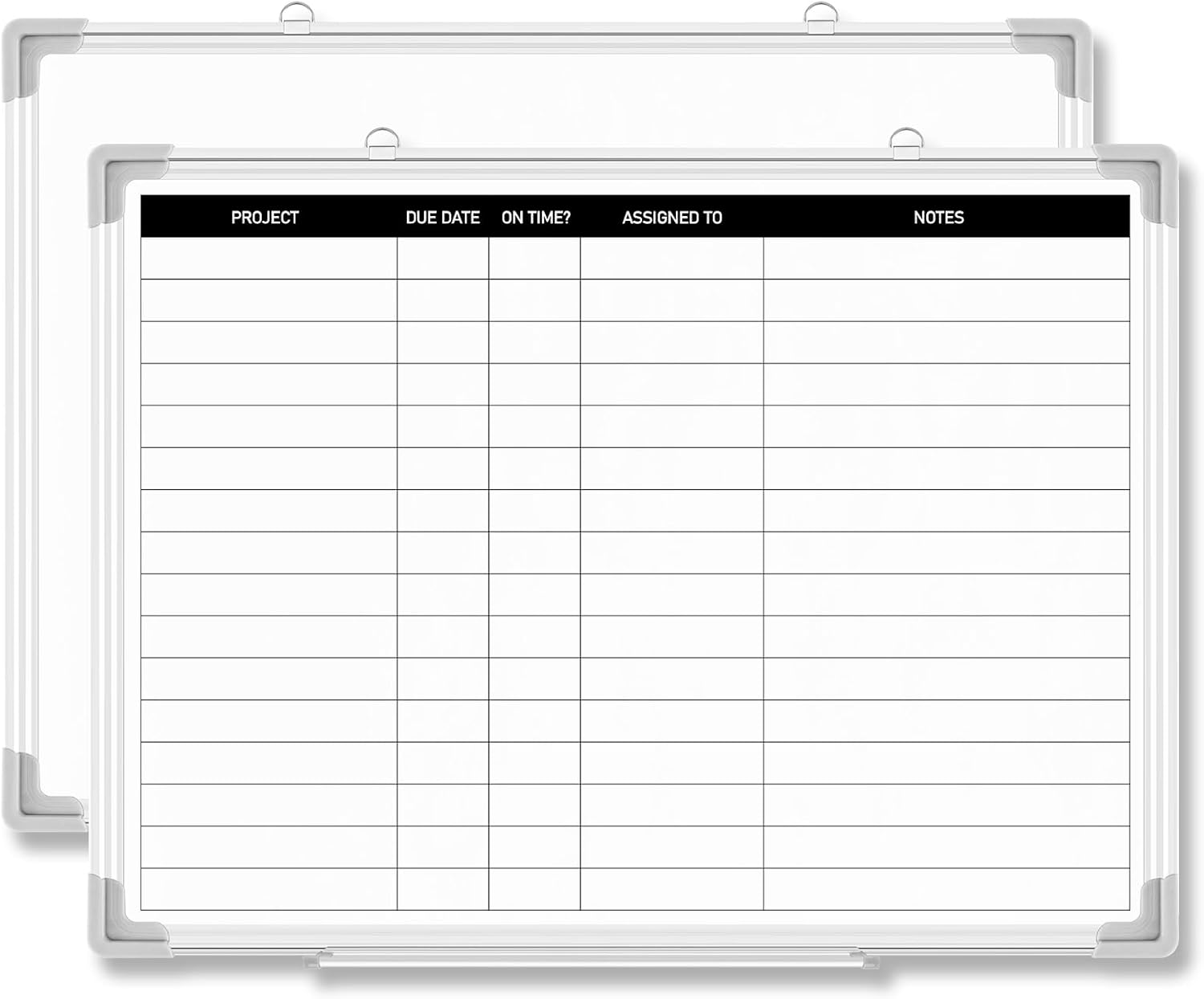 Lincia 24 x18 Project Planning Board Aluminum Frame Dry Erase Board with Lines, Wall-Mounted Whiteboard for Scheduling, to Do Lists & Weekly Planning, Reusable Office Calendar for Home & Work
