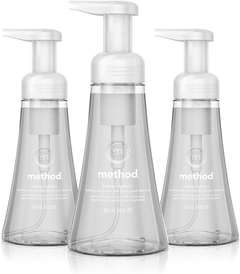 Method Foaming Hand Soap, Sweet Water, Paraben and Phthalate Free, Biodegradable Formula, 10 fl oz (Pack of 3)