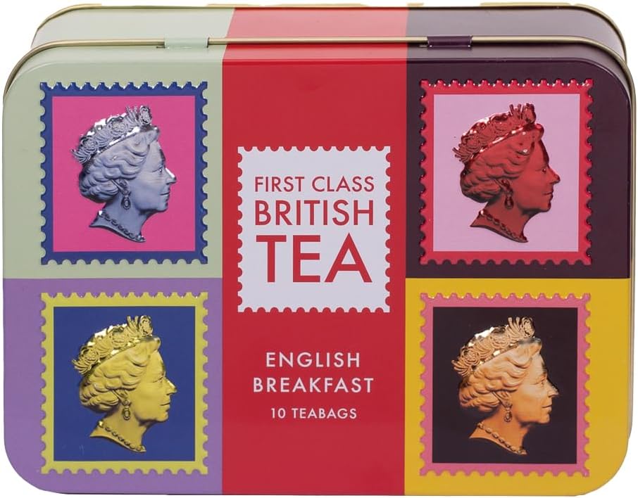 Ahmad Tea London Gifts | First Class Mini Caddy with English Breakfast | Gift | London & English Souvenirs | 10 Teabag Sachets | 1 Flavour