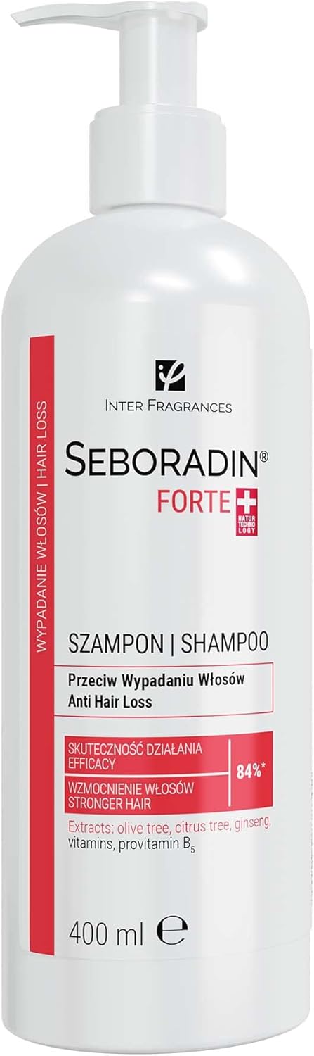 SEBORADIN FORTE Hair Shampoo for Hair Loss,Hair Thinning Premium 400 ml Vitamins and Natural Extracts for Thickening and Growth Natur Technology Hair & Scalp Treatment Hair Care Hair Products