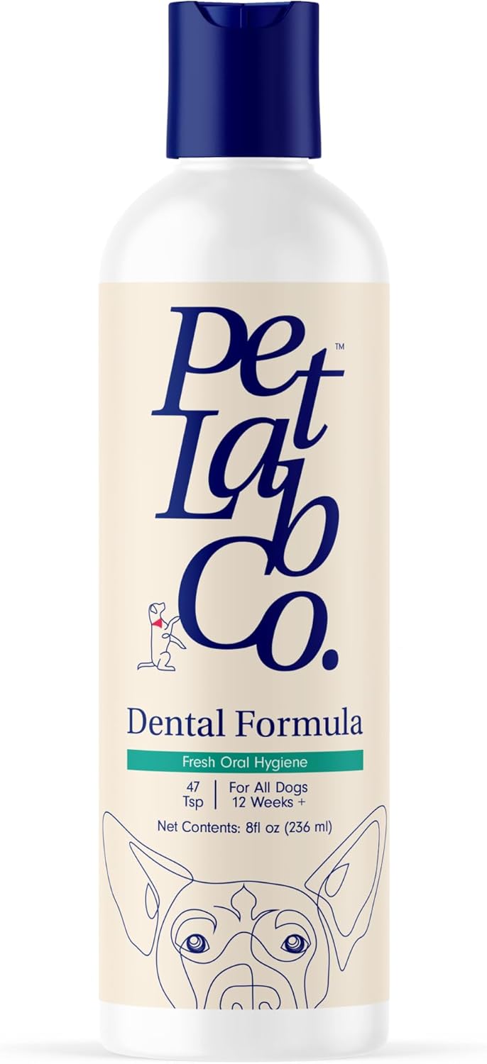PetLab Co. Dog Dental Formula - Keep Dog Breath Fresh and Teeth Clean - Supports Gum Health - Dog Water Additive Dental Care Targets Tartar - Packaging May Vary