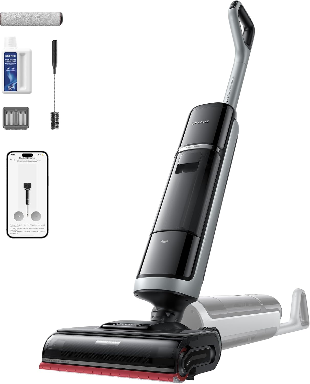 dreame H15 Pro Heat Wet Dry Vacuum and Mop, 185°F Hot Water Floor Cleaning