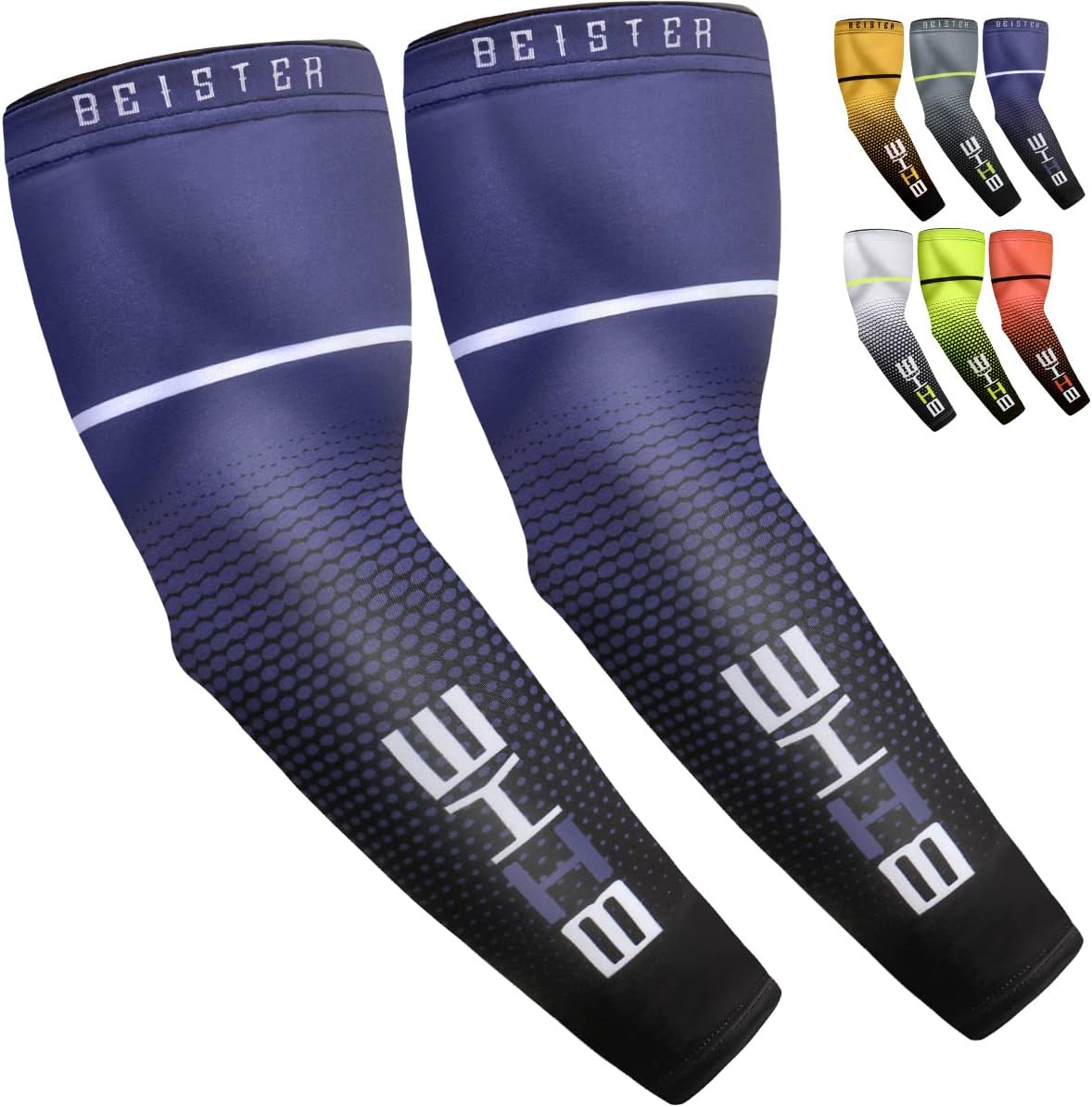 beister UV Sun Protection Cooling Compression Sleeves Arm Sleeves Men Women Sports