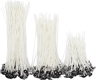 Hysagtek 300 Pcs Candle Wicks for Candle Making Cotton Wicks Candle Making Supplies Kit Candle Making Wicks Low Smoke Natural Cotton Candle Wicks DIY Accessories, 9cm/3.5in,15cm/6in and 20cm/8in Long
