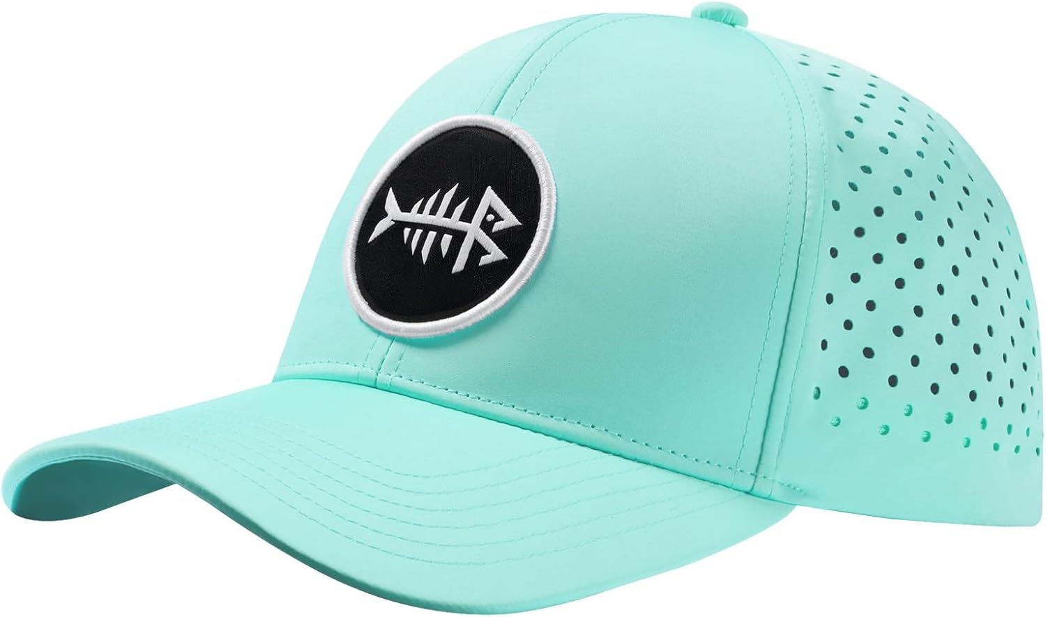 BASSDASH UPF 50+ Quick Dry Baseball Cap Water Resistant Laser Cut Mesh Snapback Hat for Men Women Fishing Hiking FH14