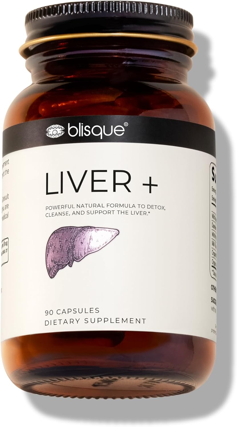 Blisque – Liver Complex Supplement to Detox, Cleanse, and Repair The Liver | Doctor Approved | Natural Ingredients | Milk Thistle, Dandelion, and Burdock Root | 90 Capsule Pills