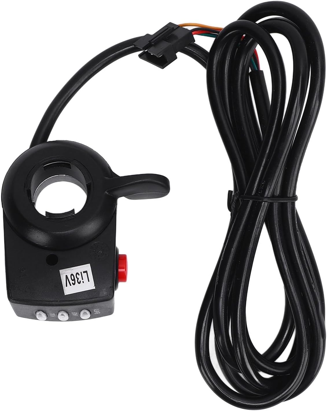 Alomejor Electric Bike Thumb Throttle, 36V Speed Control Handlebar Controller with Battery Display Panel for Excellent User Experience