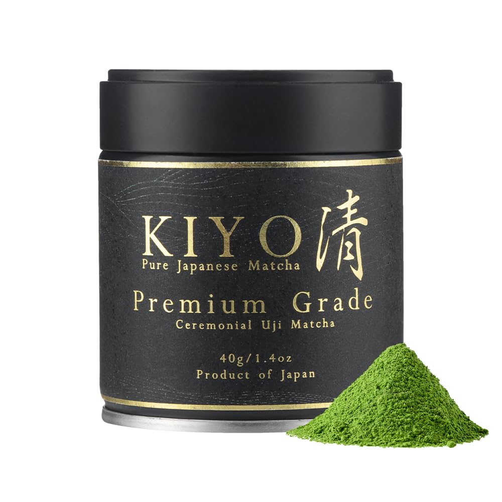 Kiyo Matcha Premium Grade Toyokage Ceremonial Uji Matcha - Pure Japanese First Harvest Ceremonial Grade Matcha Green Tea Powder from Uji, Japan (40g/1.4oz)