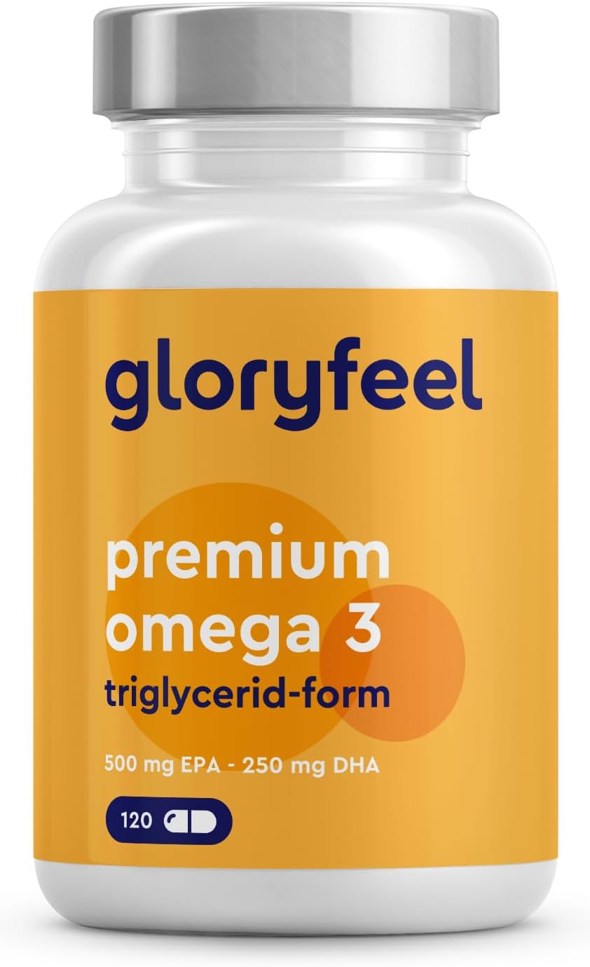 Sustainable Omega 3 Fish Oil Supplement 1000mg Capsules - 500mg EPA & 250mg DHA for Heart & Brain Function* - Essential Omega-3 Fatty acids