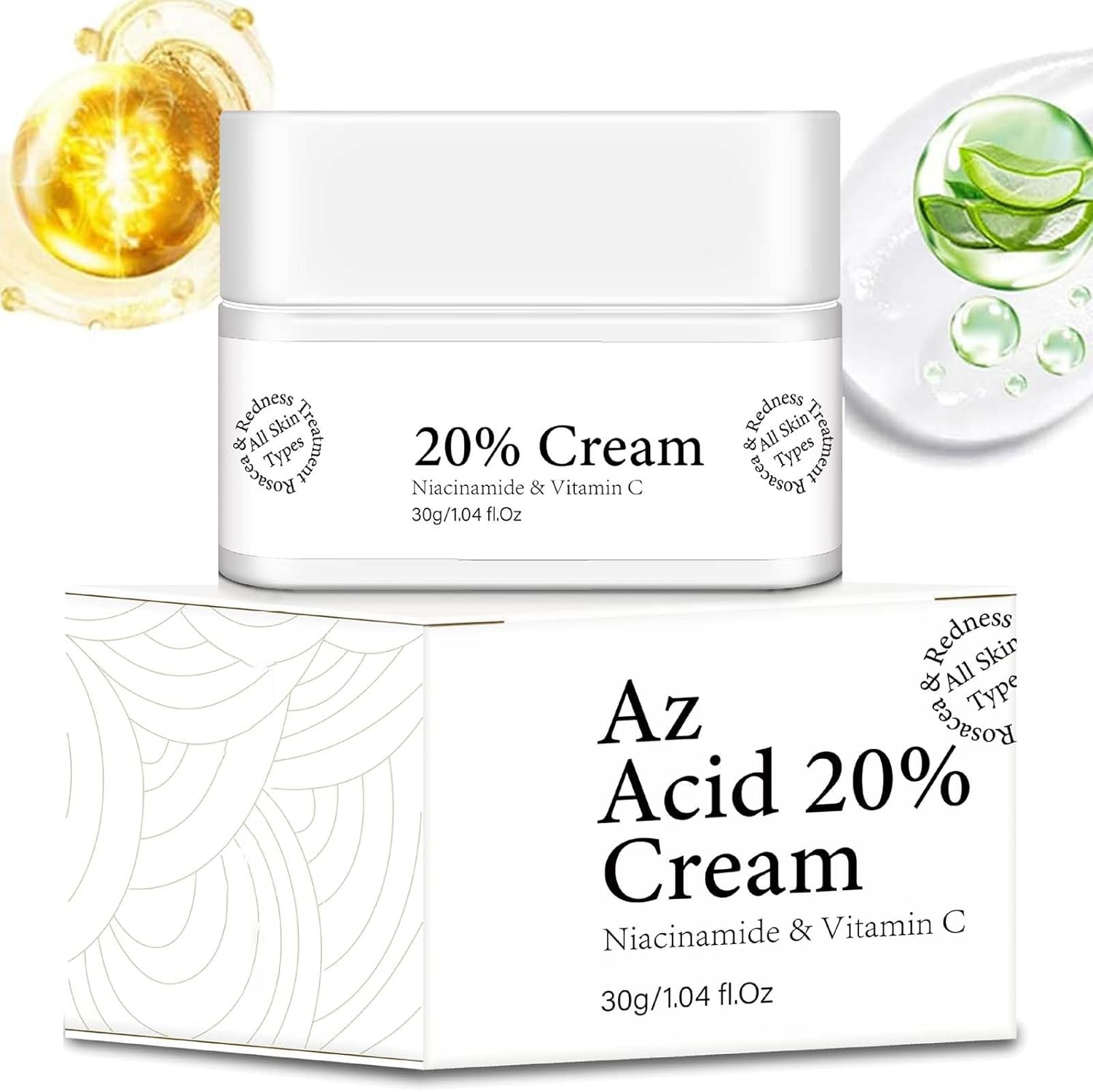 Serum Cream, Reduces Blackheads Acne Rosacea, Face Serum Skin Care Beauty with Niacinamide & Vitamin C