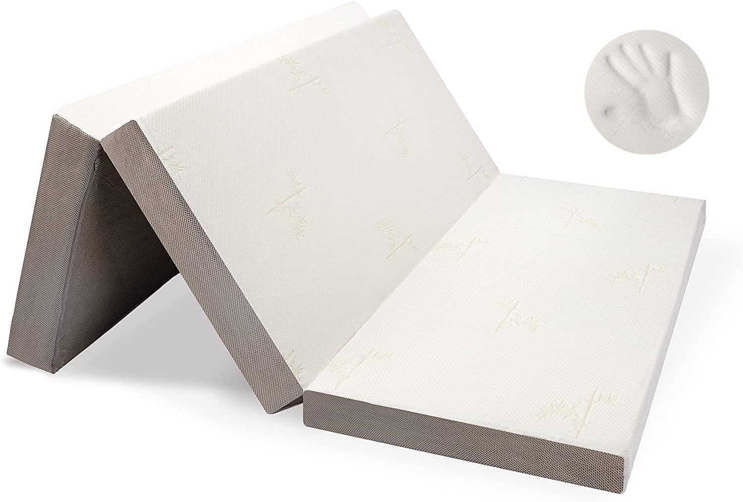 Milliard Trifold Mattress, Queen Size, 6 inch, Portable Foldable Mattress Queen with Memory Foam & Washable Cover, Tri-Folding Floor Bed, Camping, Fold Up Guest Bed, RV Travel, Sleepovers, 78" x 58"