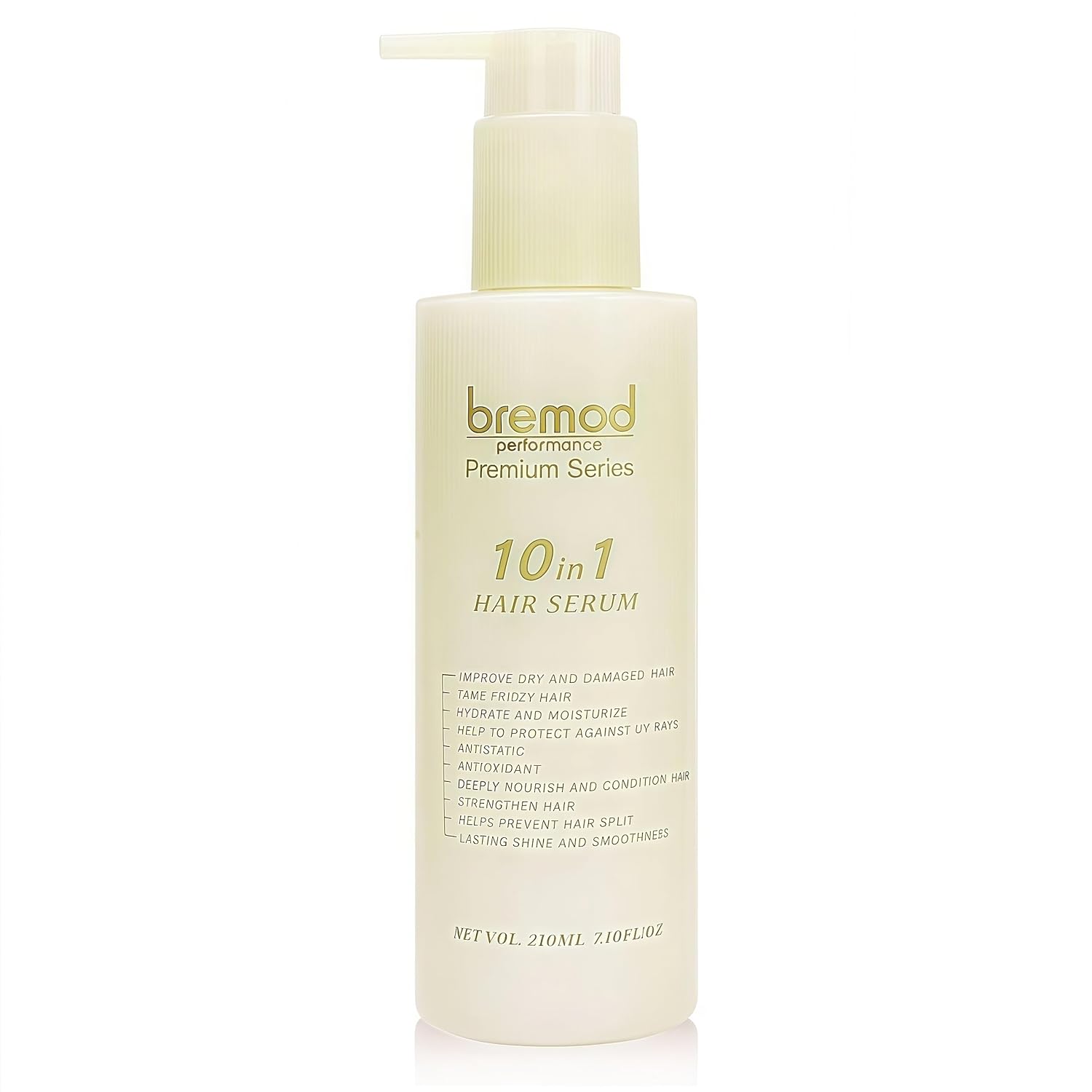 Bremod Performance 10 in 1 Hair Serum-Anti Frizz Control Hair Oil-Repair Treatment Moisturize Deeply Nourish Repair Dry Damaged Hair 7.1Fl oz
