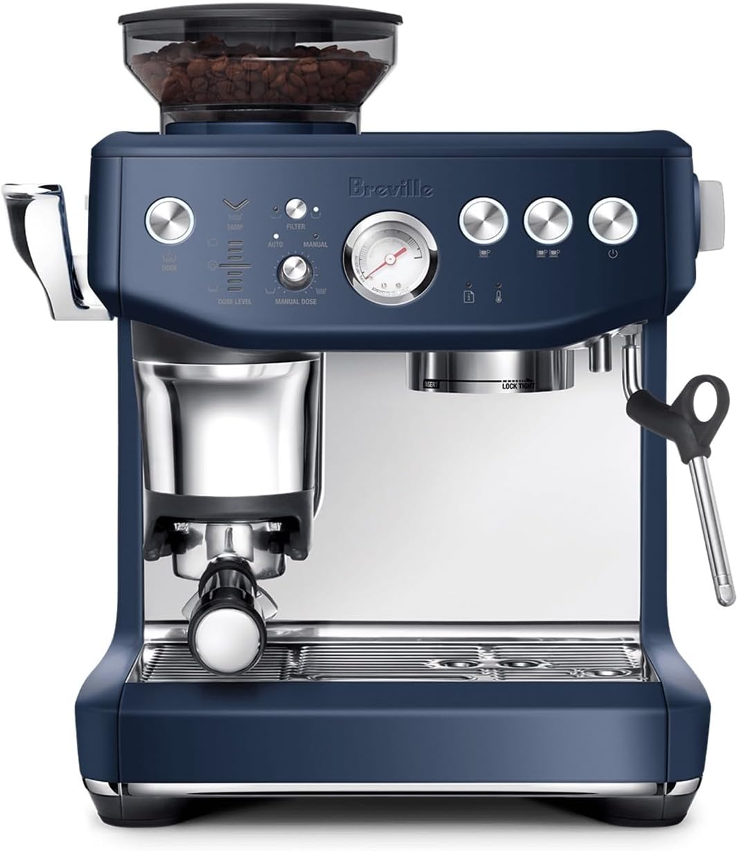 Breville Barista Express Impress Espresso Machine BES876DBL, Damson Blue
