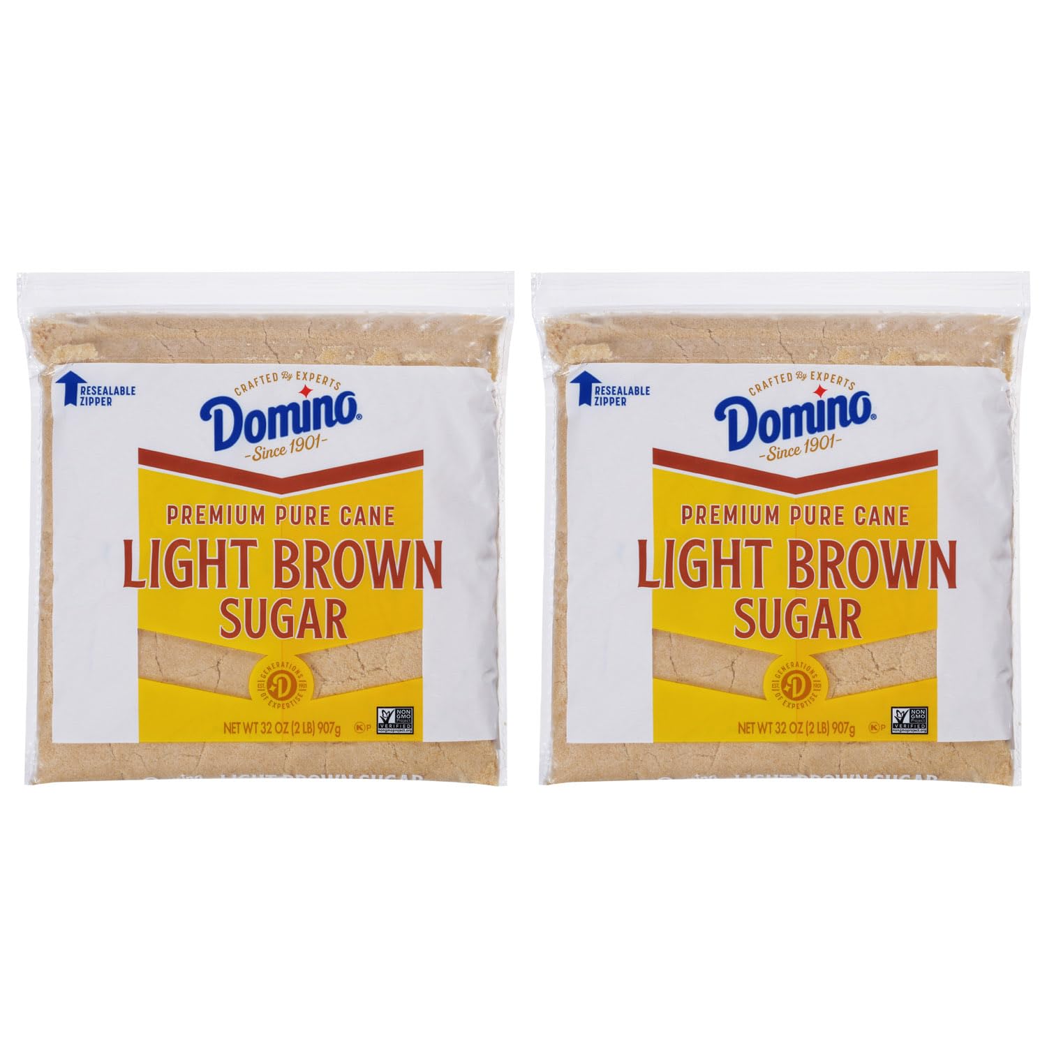 Domino® Light Brown Sugar, 2 lb Zipper Bag Domino® Brown Sugar (Pack of 2)