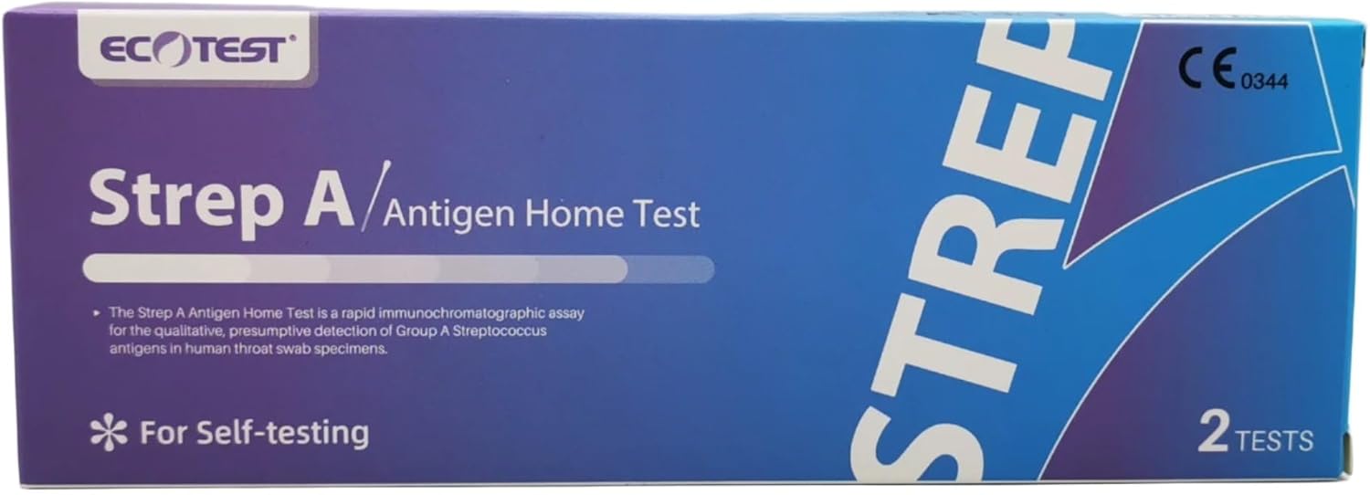 Sore Throat Strep A Rapid Self Test ~ Streptococcus Group A (2 Tests Included)
