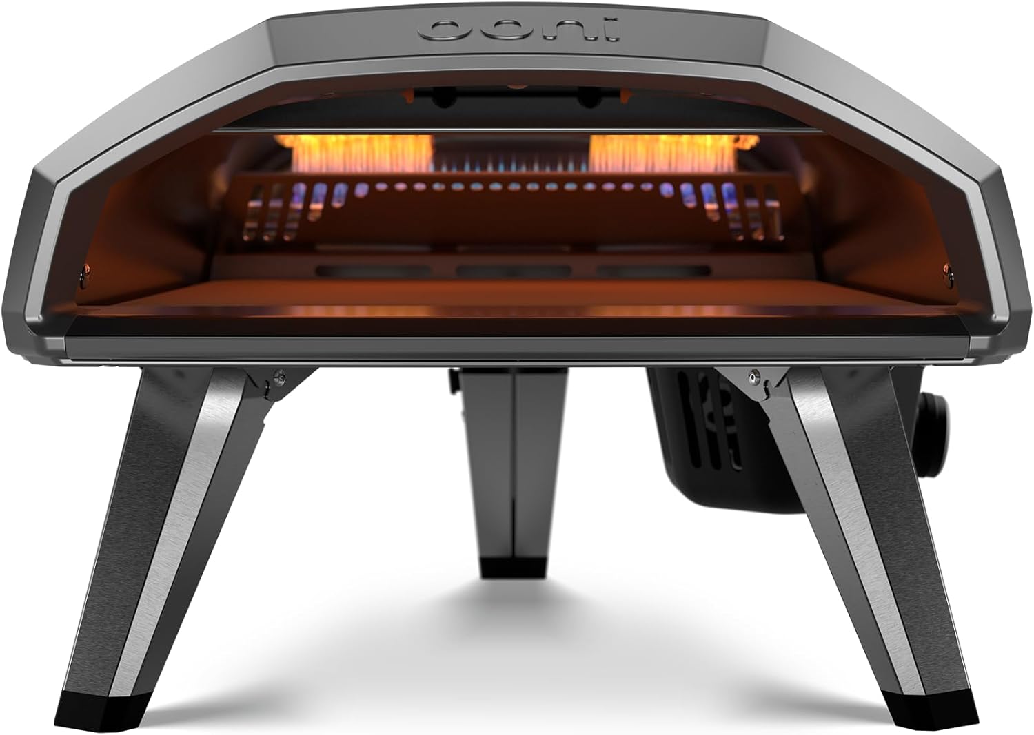 Ooni Koda 2 Propane Gas Pizza Oven – 14" Gas Powered Outdoor Oven with 28 mBar Regulator and Gas Hose, Gas Powered Portable Pizza Oven - Foundry Black