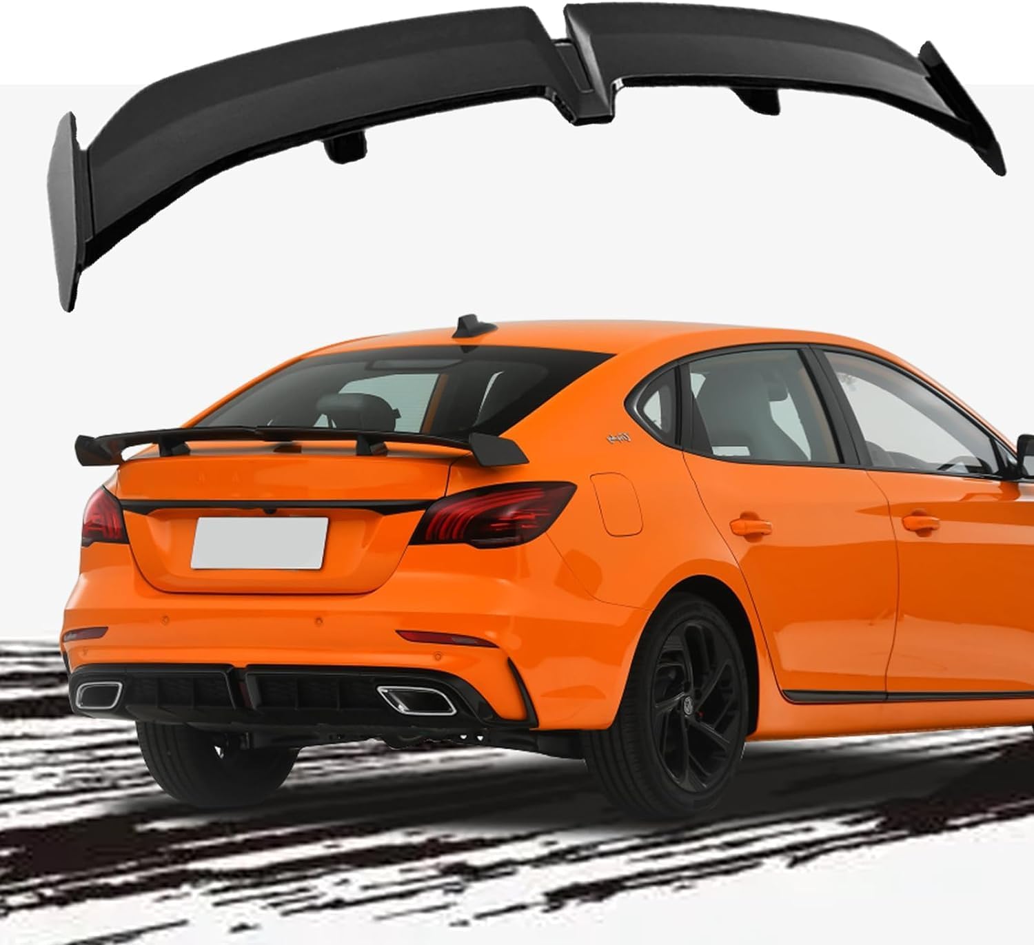 Universal Rear Wing Spoiler, 54 Inch Universal Rear Spoiler, MG6 PRO Style ABS Racing Spoiler Wing Lightweight with All Hatchback Sedan Coupe Convertible