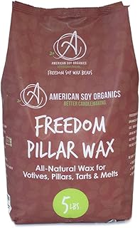 Freedom Soy Wax Beads for Pillar Candle Making - Natural Candle Making Supplies - Paraffin-Free, Beeswax-Free Candle Wax for Votives, Pillars, Tarts, Tealights and Wax Melts 5 lb