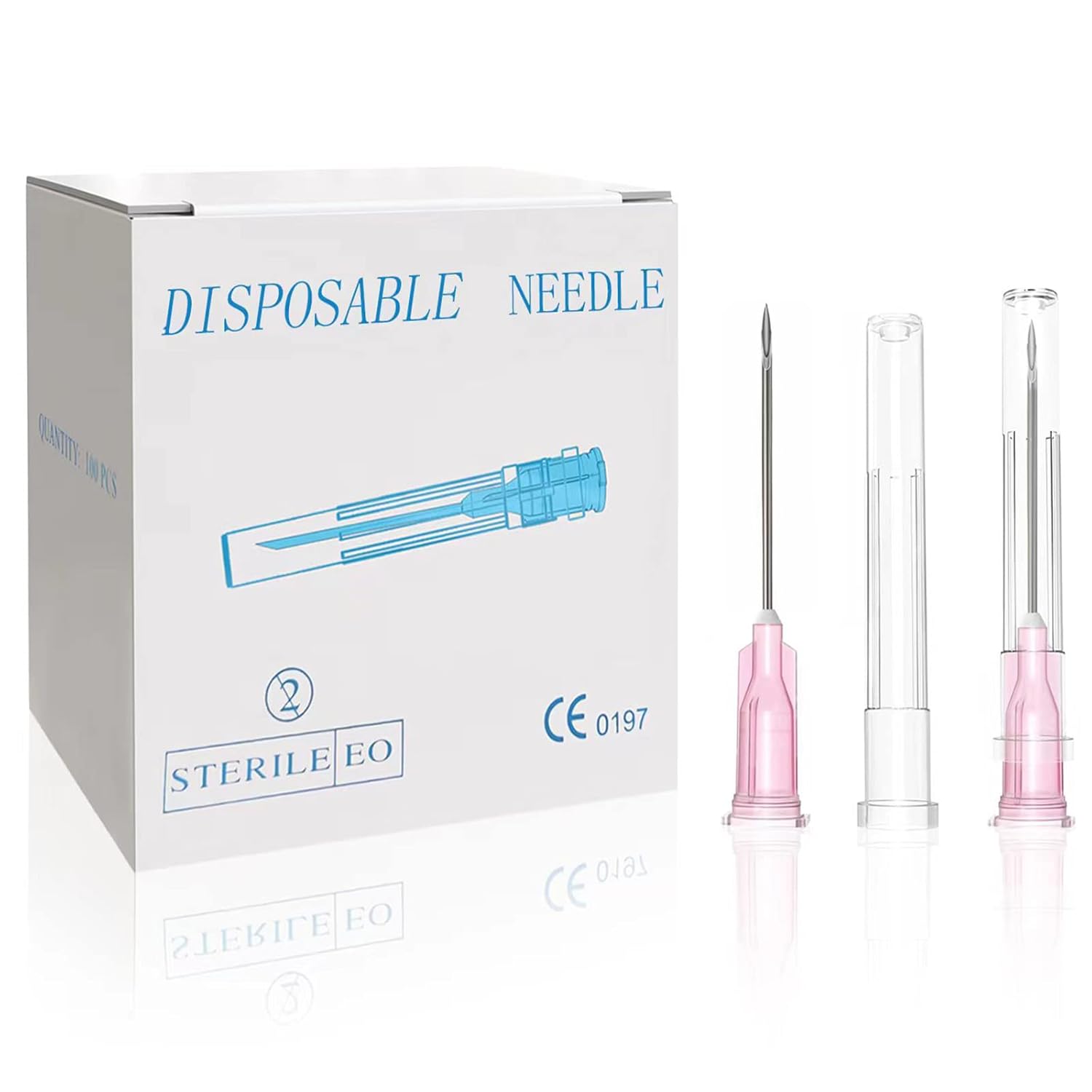 100Pack 18Ga 1.5 Inch Dispensing Needles Sterile Lab Syringe Accessories, Individually Sealed Packed