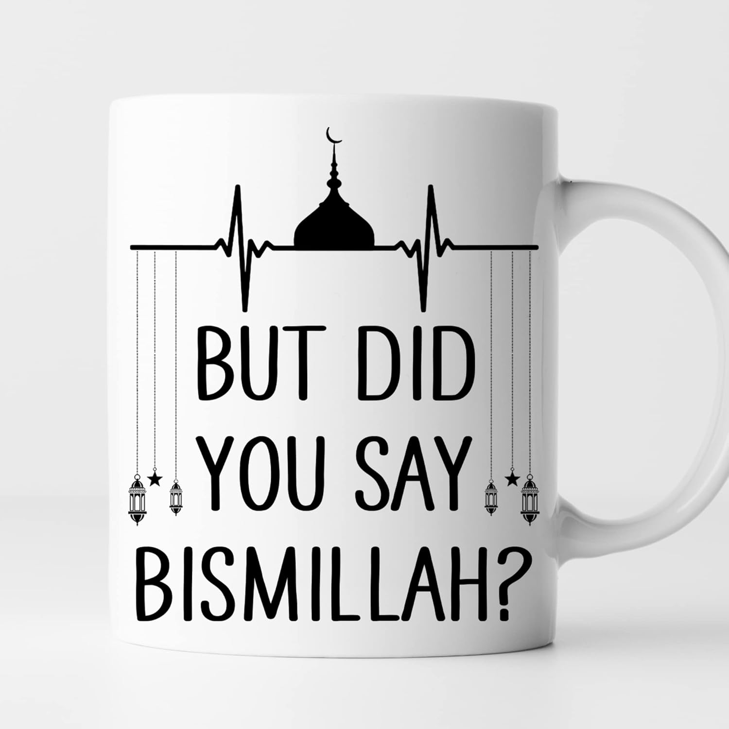 11Oz But Did You Say Bismillah Coffee Mug Hijri Islamic New Year 1445 Muharram Gift Islam Muslim Eid Mubarak Ceramic Glossy for Family Friends Coworkers