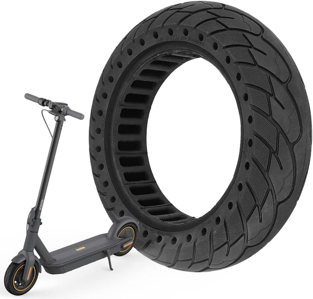 VOLOHAS 60/70-6.5 Solid Tyre for Segway Ninebot Max G30/Max G30D/Max G30 D2/Scotex H20 Electric Scooter 10 * 2.5 Replacement Wheel 10 Inch Front/Rear Honeycomb Tires Anti-Slip Puncture Proof (1 PCS)