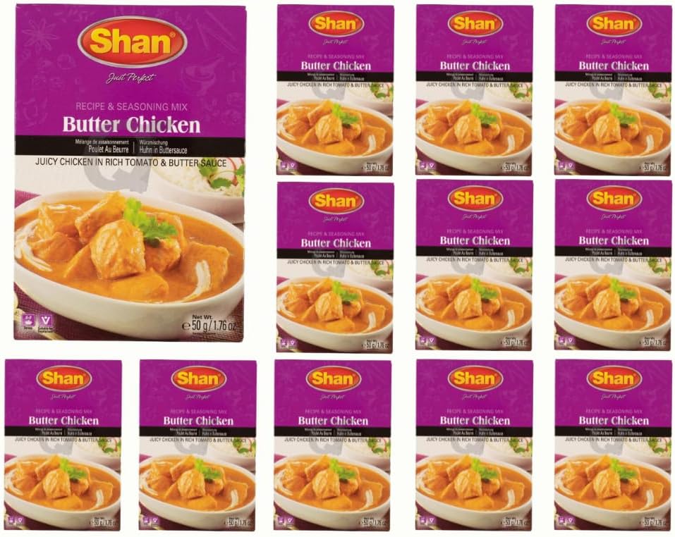 Masala & Powder Mix Bundle Pack with Shan Butter Chicken Masala 50g - 12 Pack