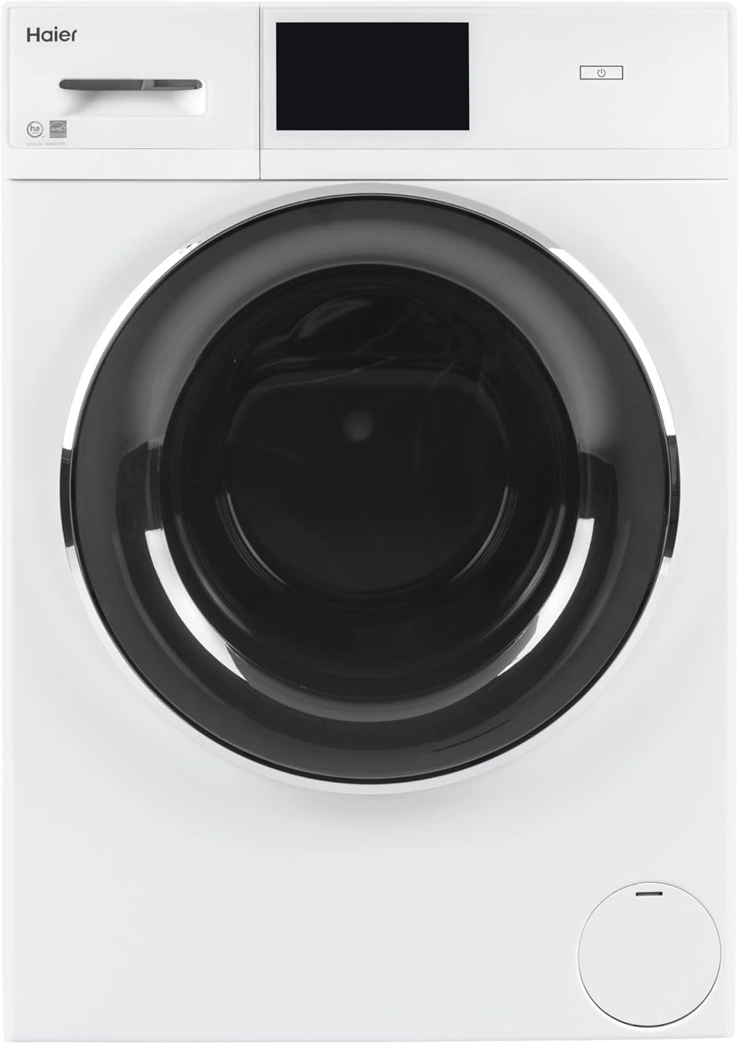 Haier QFW150SSNWW 24" Frontload Washer with 2.4 cu. ft. Capacity 16 Cycles Electronic Controls Built-in Wi-Fi Connect in White