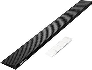 LIEKUMM 1" Rise Wheelchair Ramps for Doorways, 1500 LBS Capacity Wheelchair Threshold Ramps for Doorways, 35.4" Wide Non-Slip Driveway Curb Ramp for Home, Doorways, Curbs and Garage, Cuttable