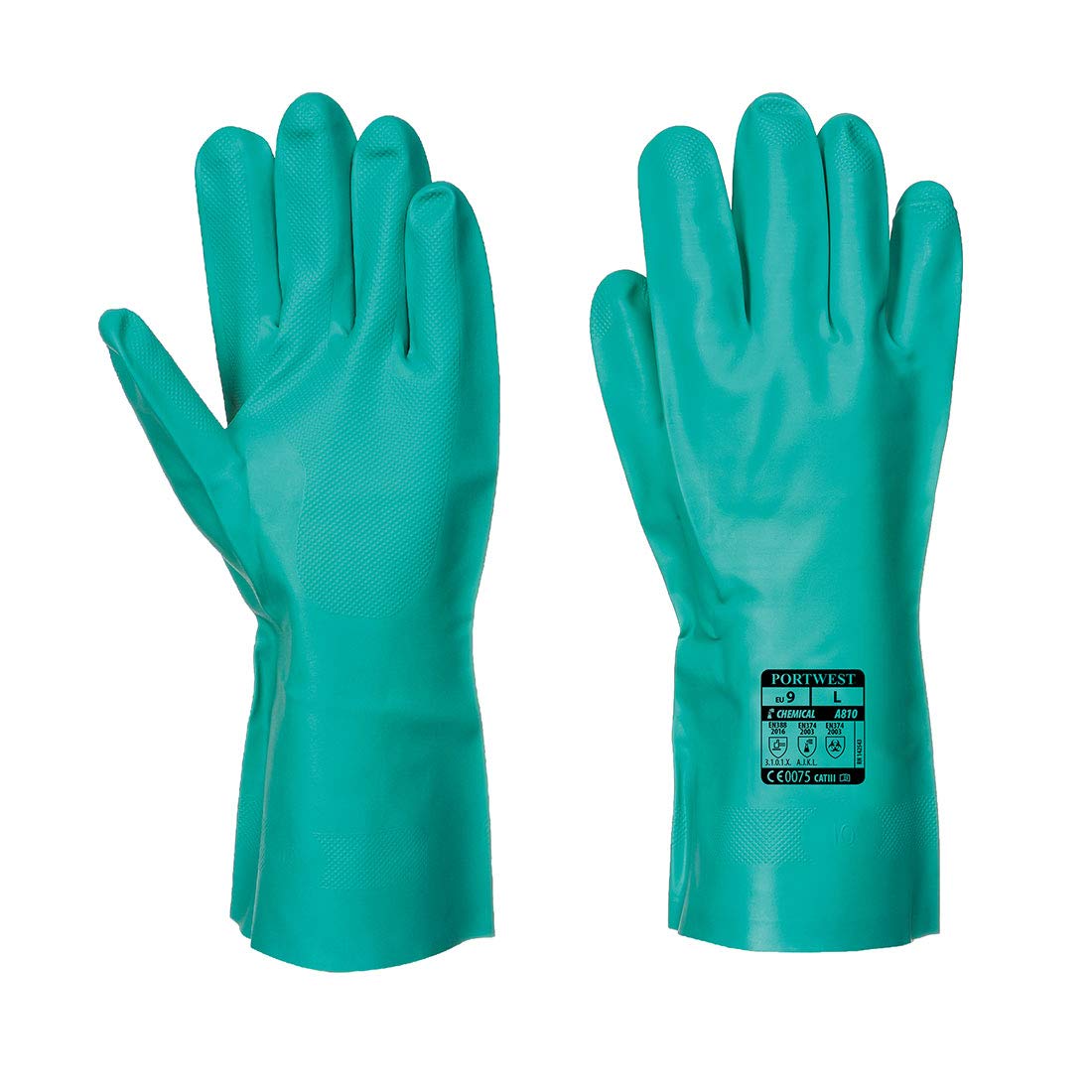 Portwest A810 Nitrosafe Chemical Gauntlet Green, X-Large