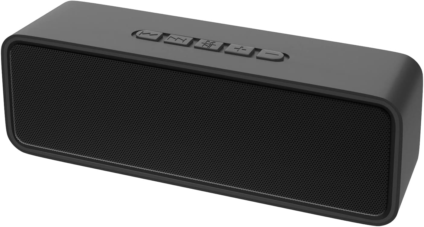 Sonkir Portable Wireless Speaker, Wireless 5.0 Mini Speaker with 3D Stereo Hi-Fi Bass, Built-in 1500 mAh Battery, Support TF Card and AUX (Black)