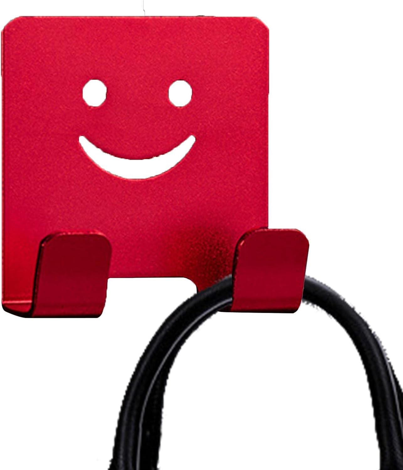 Adhesive Wall Hooks ? Smile Face Sticky Hooks, Waterproof Aluminum Alloy | Heavy-Duty No-Drill Hooks for Hanging Clothes, Towels, Keys |, Easy Install D?cor Hooks for Bathroom, Kitchen, Living