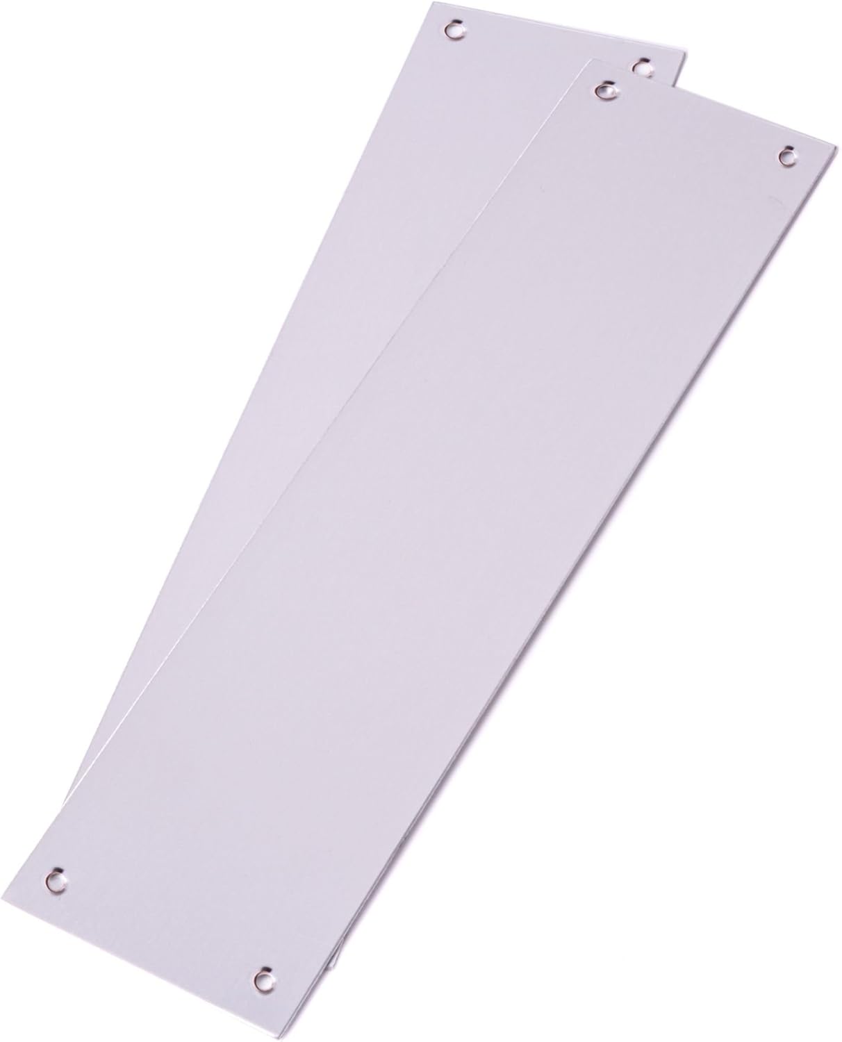 Plain Satin Aluminium Door Finger Push Plate 30cm x 7.5cm (Pack of 2)