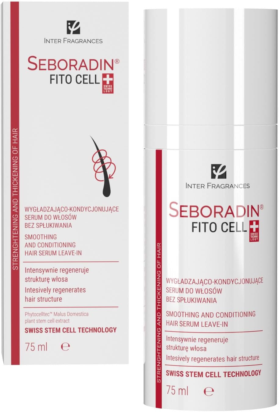 Seboradin Hair Serum Leave In Emollient For Easy Combing Conditioning Strengthing Smoothing Moisturising Nourishing Plant Stem Cells Oil Complex Of Radish Magnolia Rosemary Extracts 75 ml Fito Cell