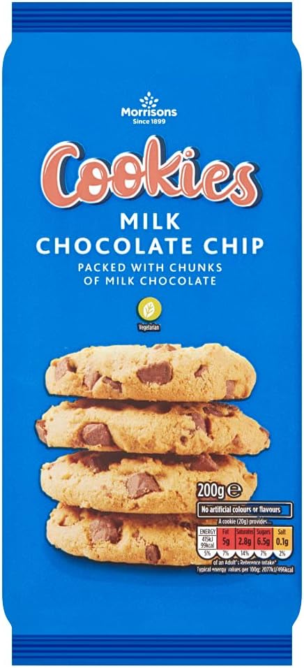 Morrisons Milk Chocolate Cookies 200G,