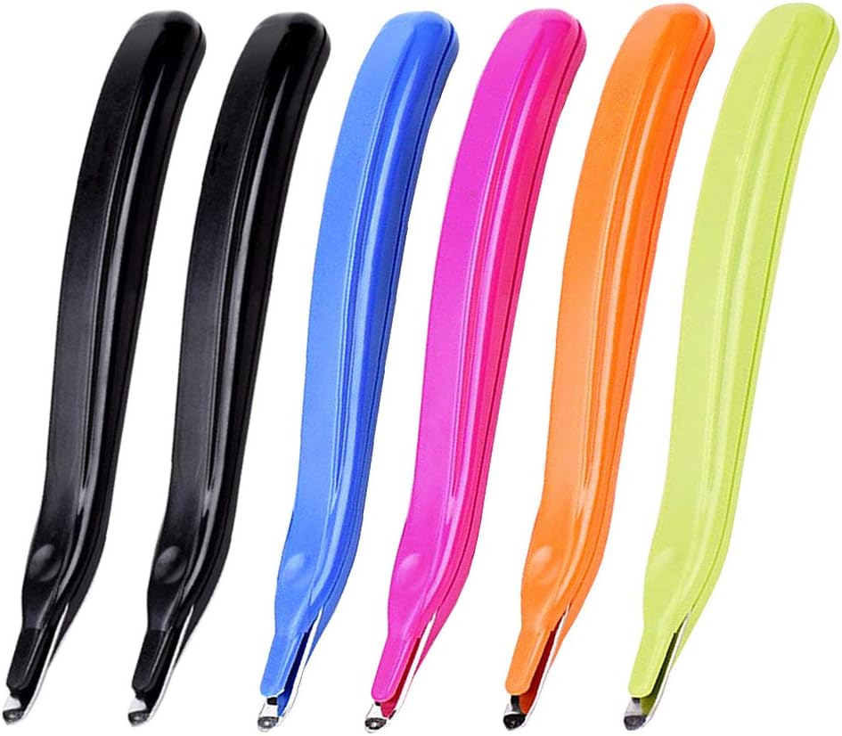 ZZTX 6 PCS Professional Magnetic Staple Remover Puller Staples Remover Staple Removal Tool for School Office Home 5 Colors
