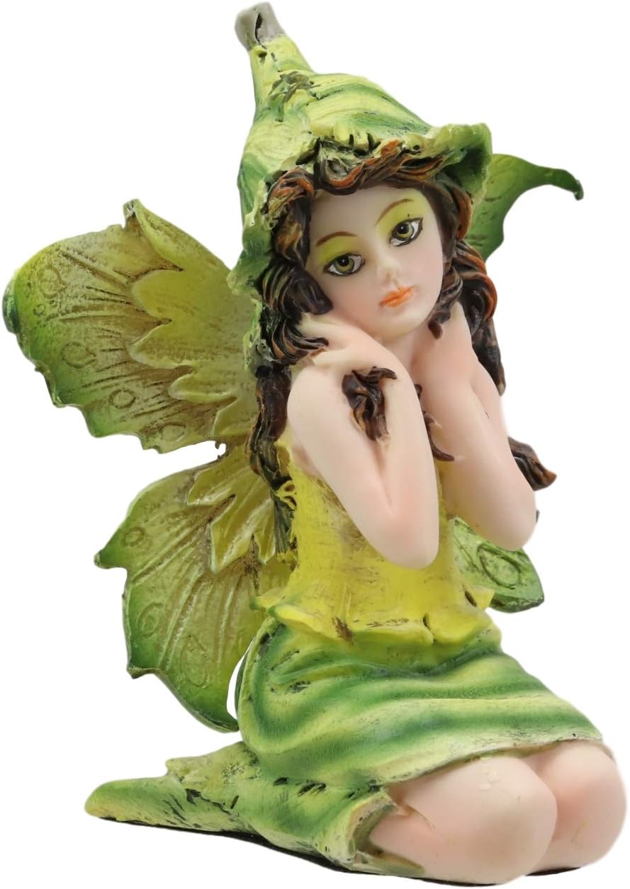 Ebros Gift Enchanted Fairy Garden Trombone Squash Faerie Figurine 3" H Miniature Figurines Collection Do It Yourself Ideas for Your Home Collectible Fairies Elf Nymph Pixies Fantasy Decor Sculpture