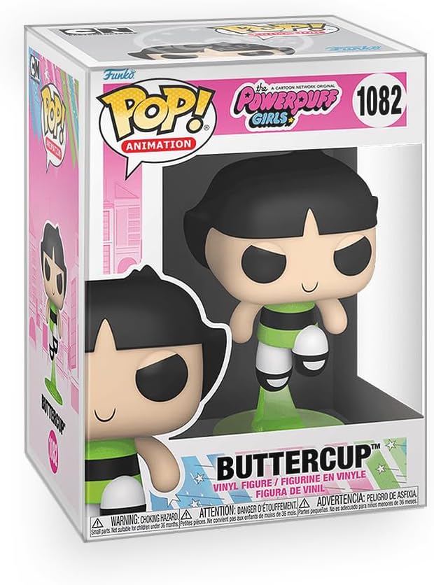 Pop Animation: The Power Puff Girls - Buttercup Vinyl Figure Included with Box Protector Compatible for Funko