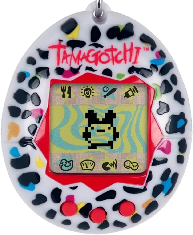 Bandai Tamagotchi Original Leopard Shell | Tamagotchi Original Cyber Pet 90s Adults and Kids Toy with Chain | Retro Virtual Pets are Great Boys and Girls Toys or Gifts for Ages 8+