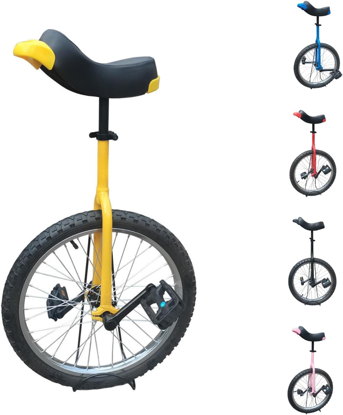 Unicycle for Adults Adjustable Seat with Unicycle Stand for Fun Fitness Exercises Balance Training Circus Performances