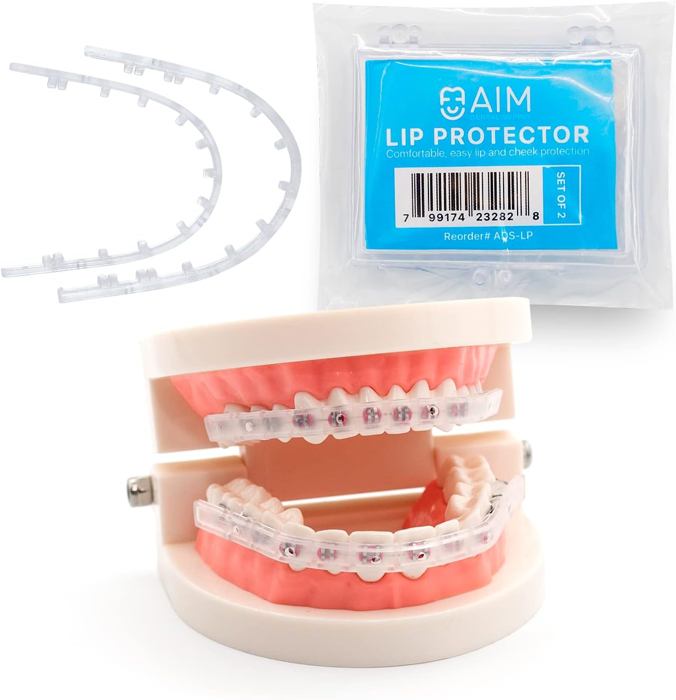 Aim Lip Protector for Braces, Comfort Covers for Braces, Orthodontic Mouth Guard for Braces, Wax Braces Cover, Lip Bumper, Lip Shield for Brackets, Braces Accessories (Lip Protector)