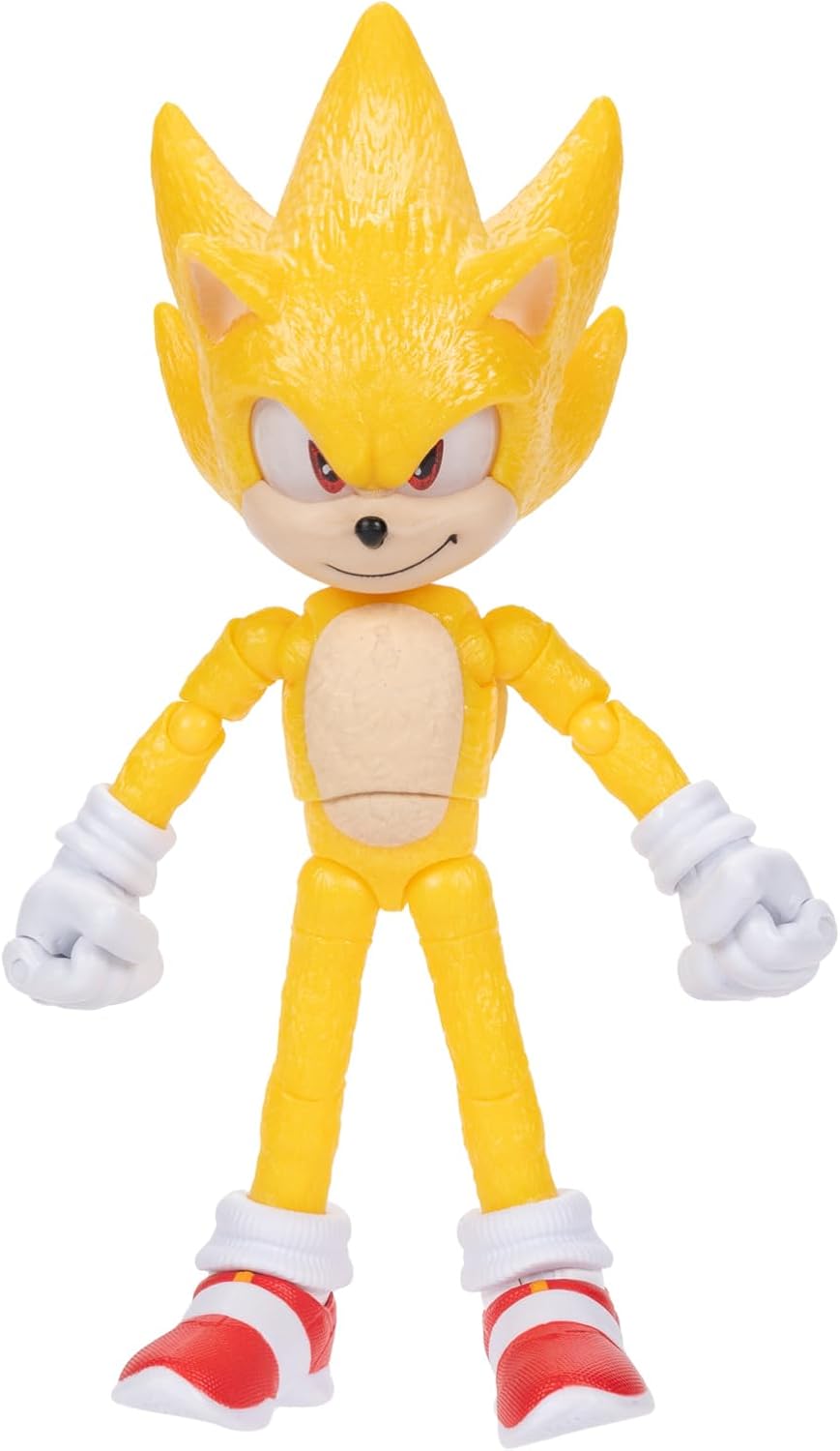 Sonic The Hedgehog Sonic 3 Movie Action Figures 5-Inch Super Sonic Collector Toy Figure, Highly Articulated for Boys Girls - Officially Licensed 3 Movie Product