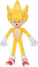 Sonic The Hedgehog Sonic 3 Movie Action Figures 5-Inch Super Sonic Collector Toy Figure, Highly Articulated for Boys Girls - Officially Licensed 3 Movie Product