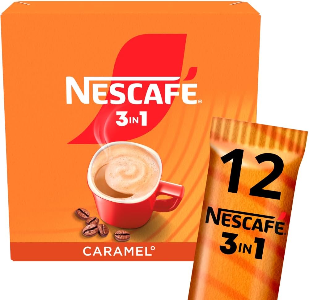 NESCAFE 3 IN 1's Caramel (1 Pack 12 Drinks)