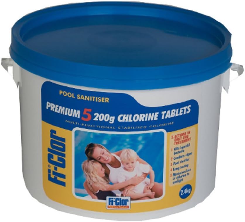 Fi-clor Premium 5 Chlorine 200g Tablets 2.4kg