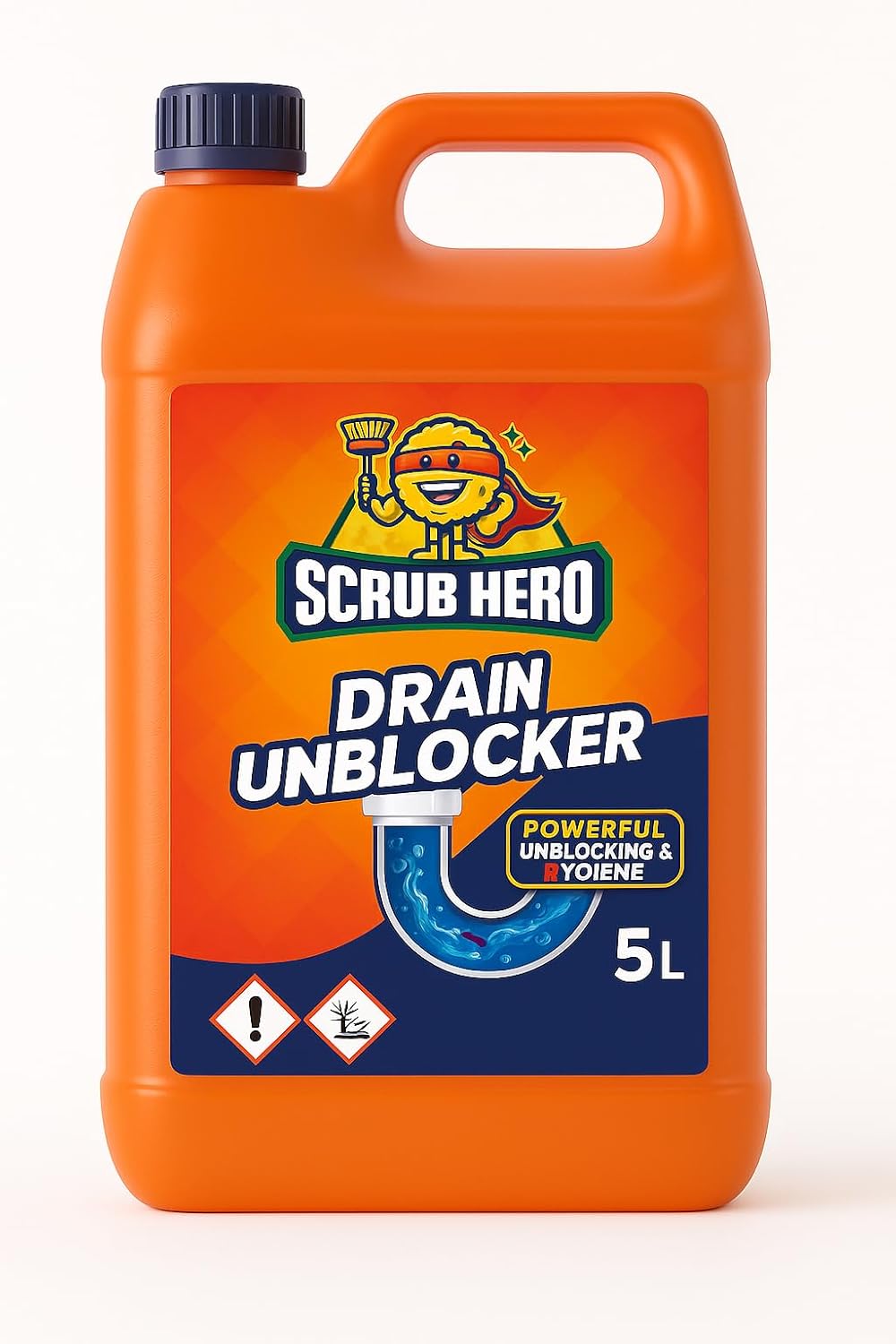 Drain Unblocker 5 Litres | Commercial Grade | Scrub Hero | Heavy-Duty Drain Cleaning Power for Drains | 5 Litres